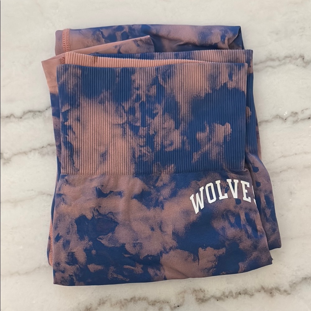 Darc Sport Blue and Pink Tie-Dye Leggings